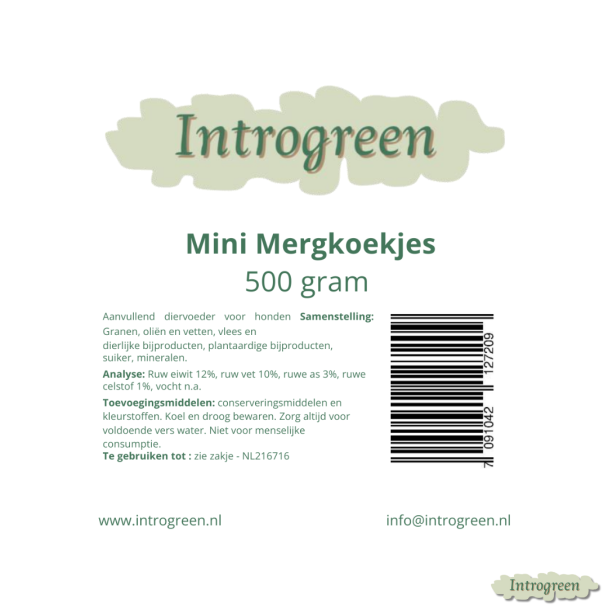 Ingrediënten Mini Mergkoekjes voor honden
