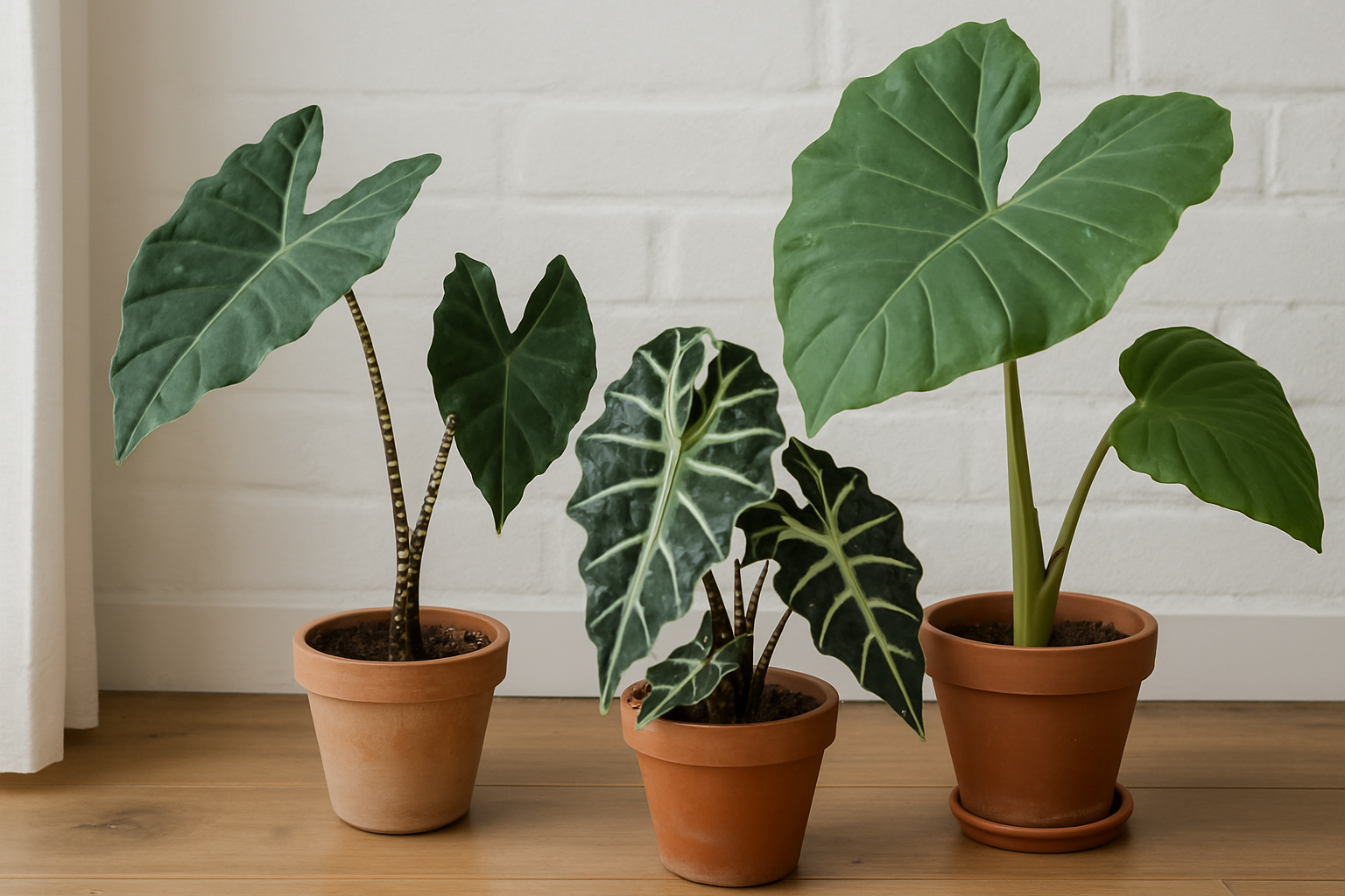 Popular Alocasia types and their characteristics