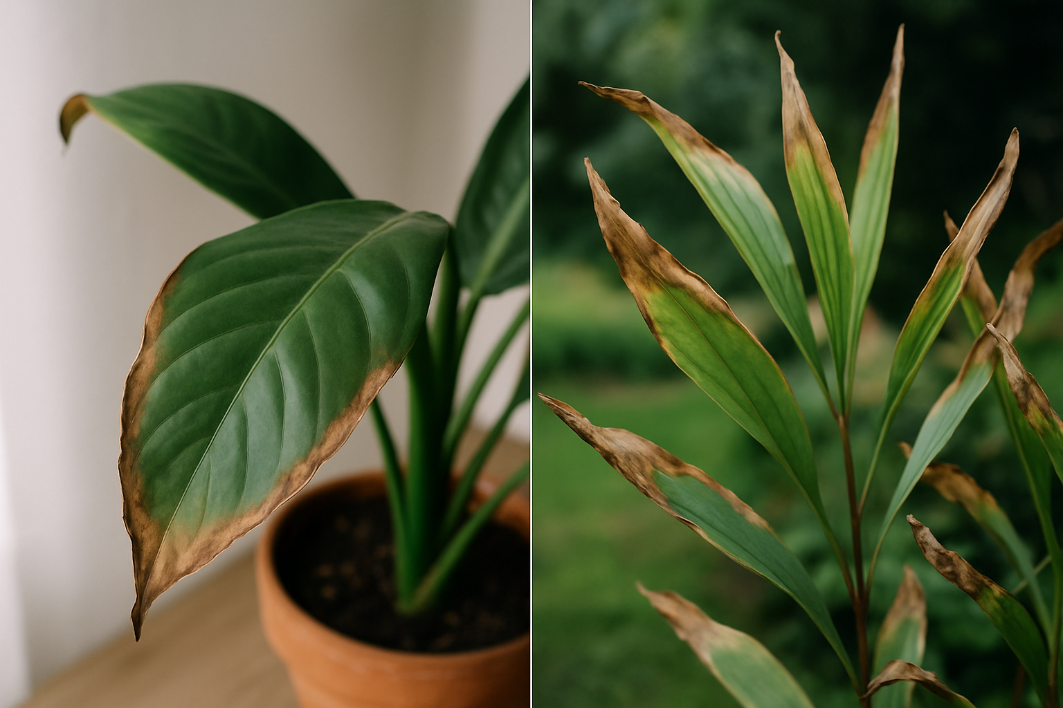 Brown Leaves, Tips and Edges on Plants