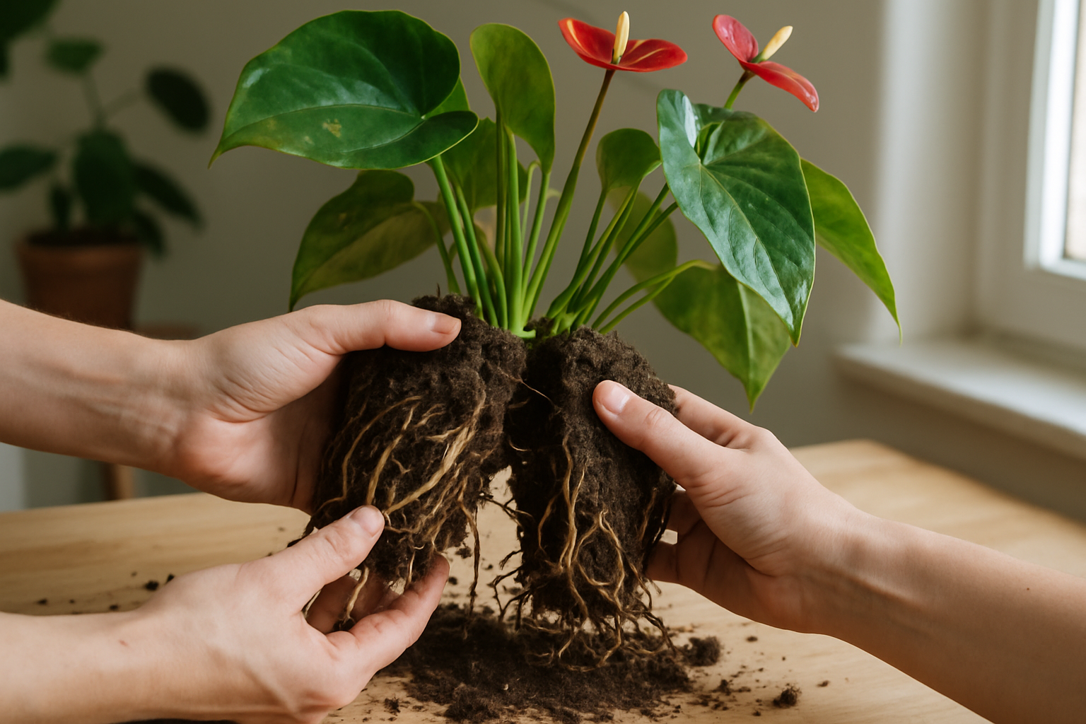 Flamingoplant propagation and cuttings