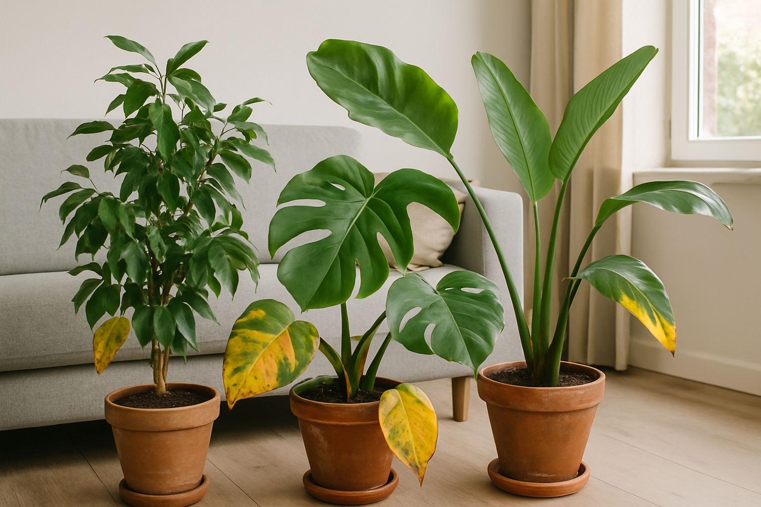 Yellow Leaves on Houseplants: Examples