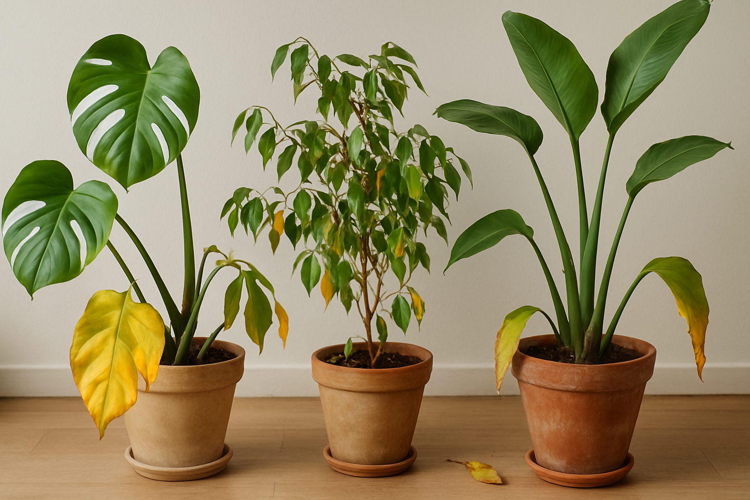 Examples: Houseplants After Repotting or Moving