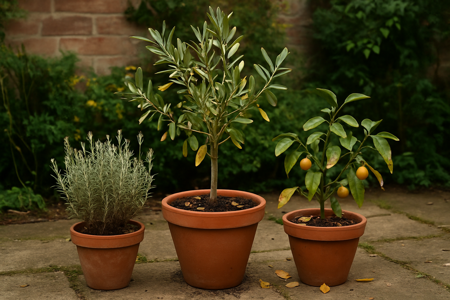 Examples: Garden Plants After Repotting or Moving