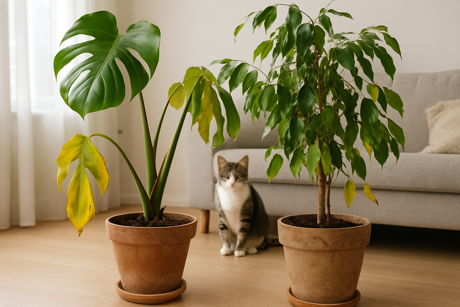 Examples: Houseplants with Stress After Moving