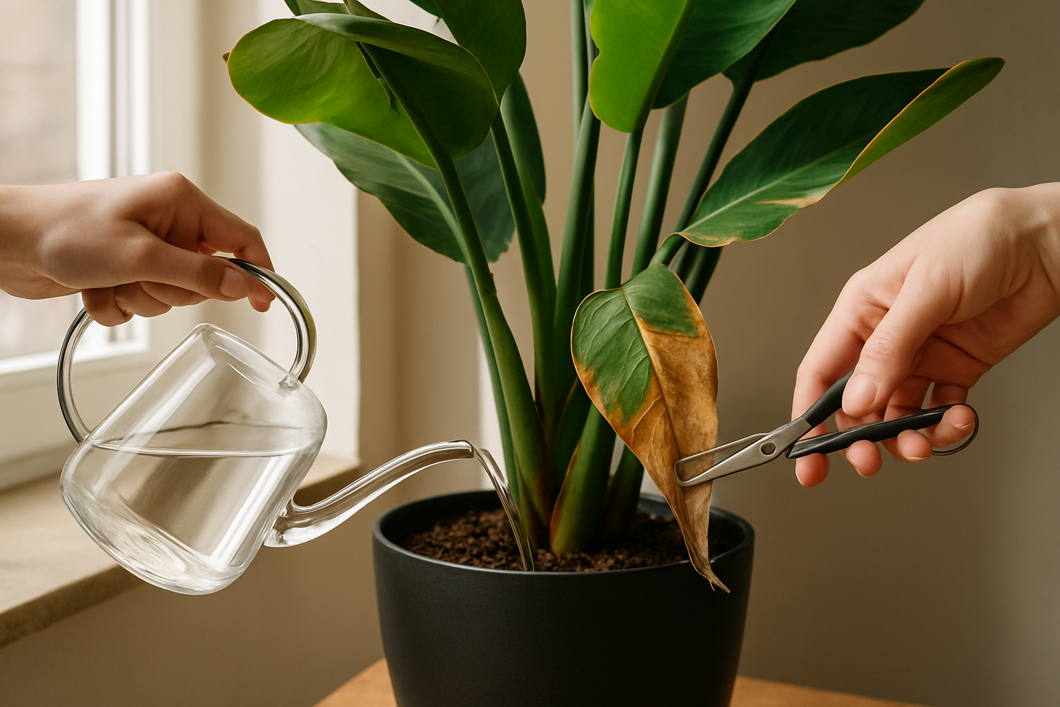 Strelitzia care: light, water & maintenance
